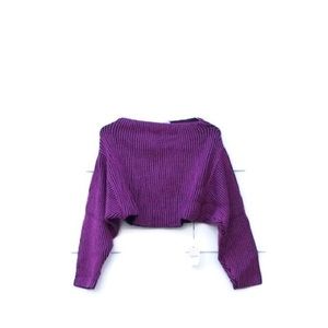 Superdown Striped Cropped Long Sleeve Shirt